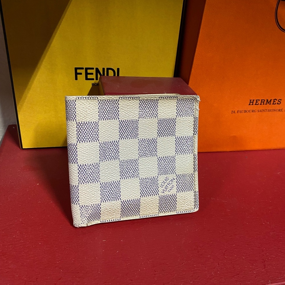 Louis Vuitton Damier White Bifold Leather Wallet